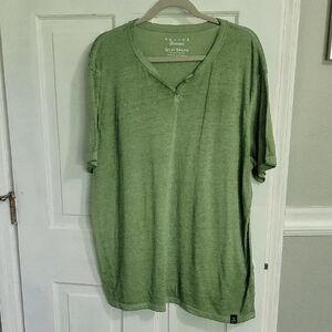 Lucky Brand Green Venice Burnout Top